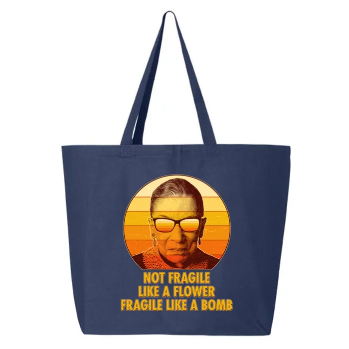 Ruth Bader Ginsburg Fragile Like A Bomb Tribute 25L Jumbo Tote