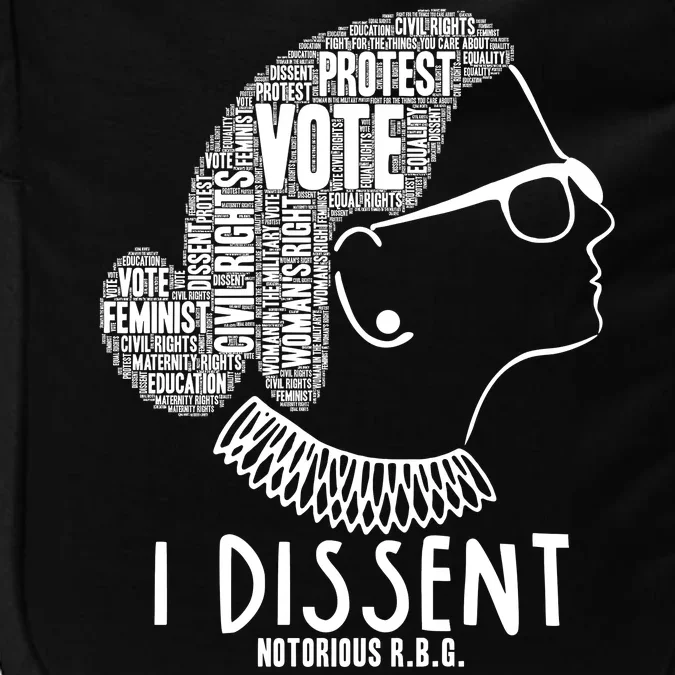 Ruth Bader Ginsburg I Dissent Notorious RBG Tribute Quotes Impact Tech Backpack