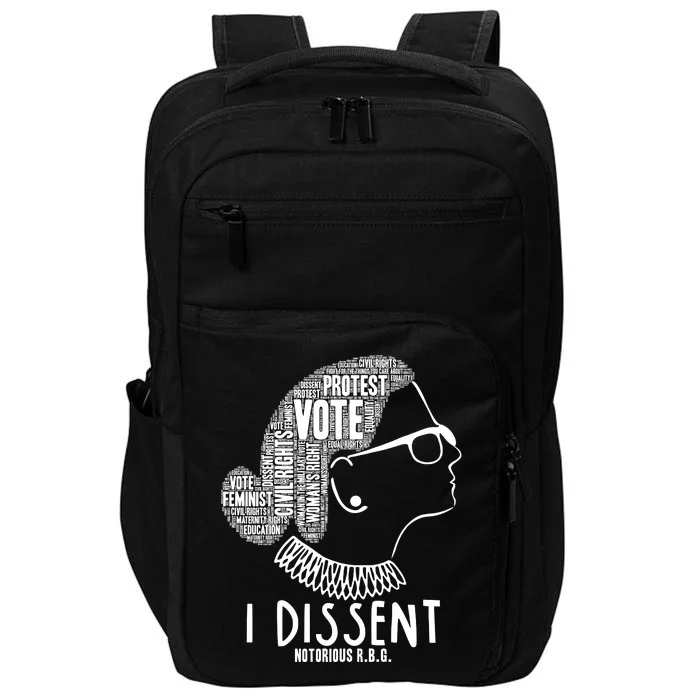 Ruth Bader Ginsburg I Dissent Notorious RBG Tribute Quotes Impact Tech Backpack