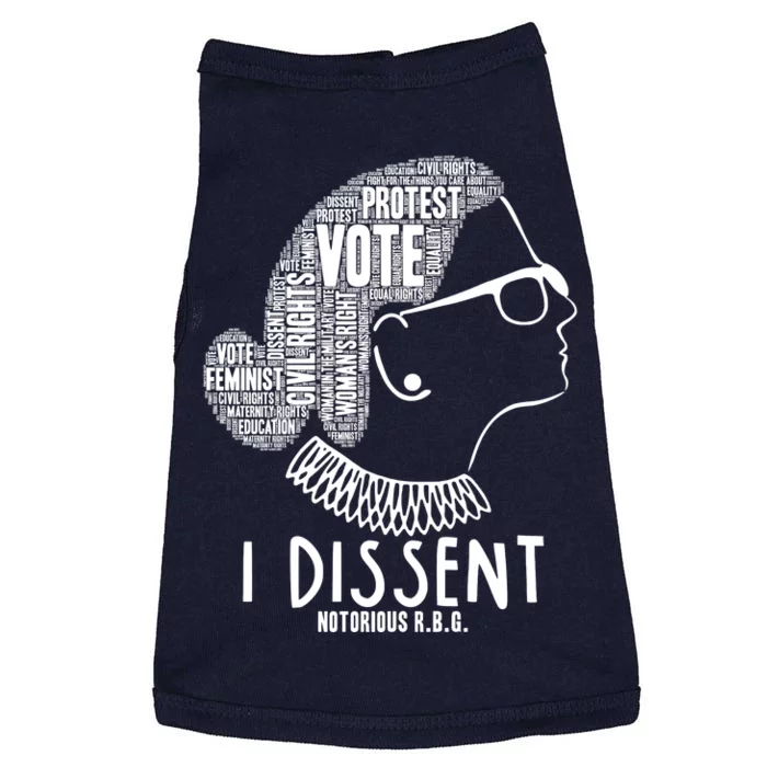 Ruth Bader Ginsburg I Dissent Notorious RBG Tribute Quotes Doggie Tank