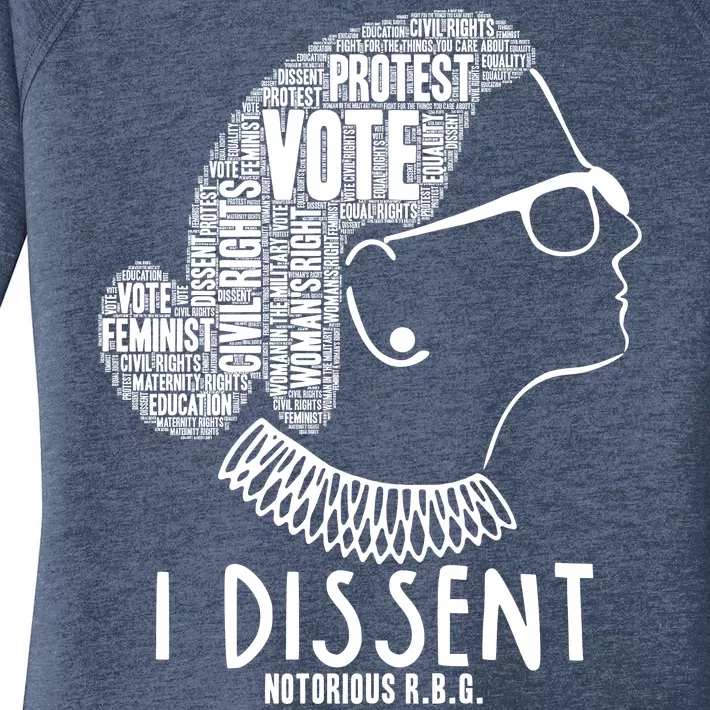 Ruth Bader Ginsburg I Dissent Notorious RBG Tribute Quotes Women's Perfect Tri Tunic Long Sleeve Shirt