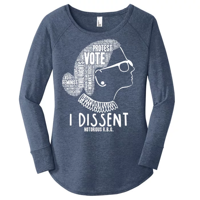 Ruth Bader Ginsburg I Dissent Notorious RBG Tribute Quotes Women's Perfect Tri Tunic Long Sleeve Shirt