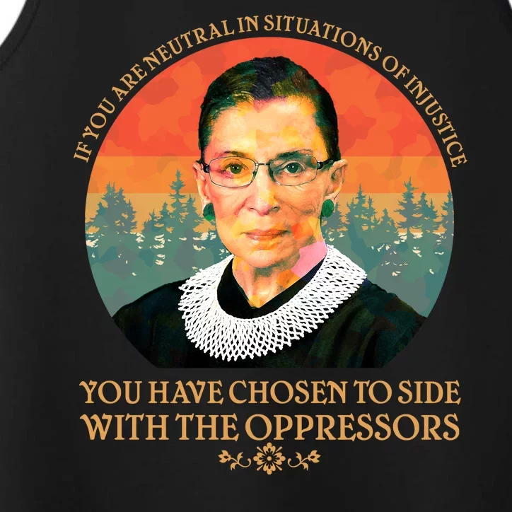 Ruth Bader Ginsburg Injustice Oppressors RBG Quote Performance Tank