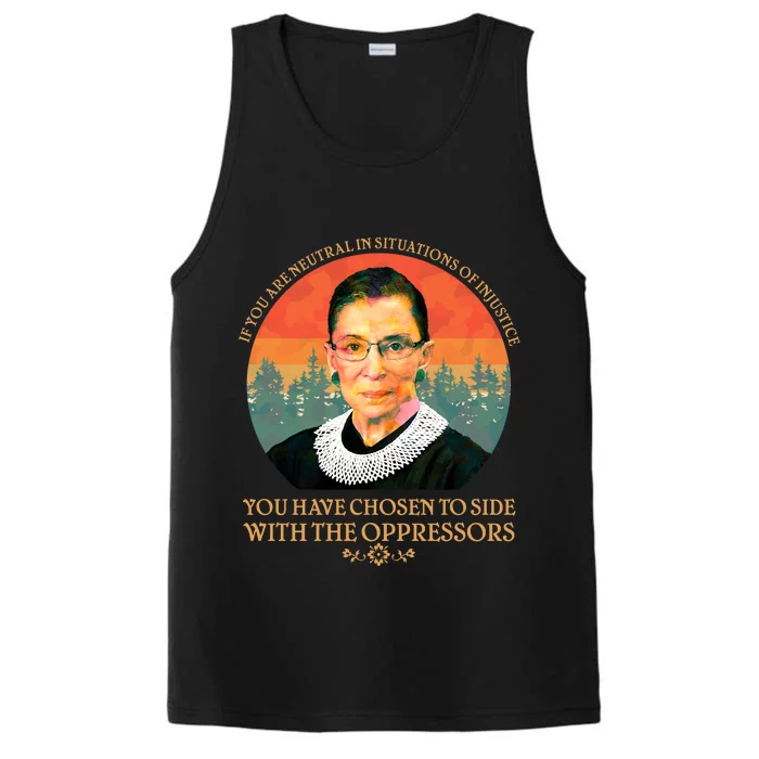 Ruth Bader Ginsburg Injustice Oppressors RBG Quote Performance Tank