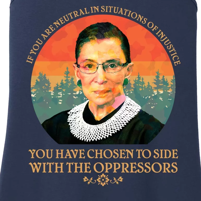 Ruth Bader Ginsburg Injustice Oppressors RBG Quote Ladies Essential Tank