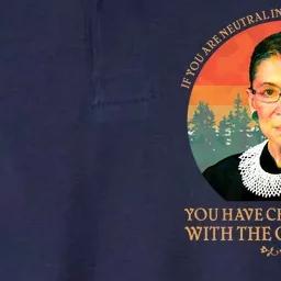 Ruth Bader Ginsburg Injustice Oppressors RBG Quote Softstyle Adult Sport Polo