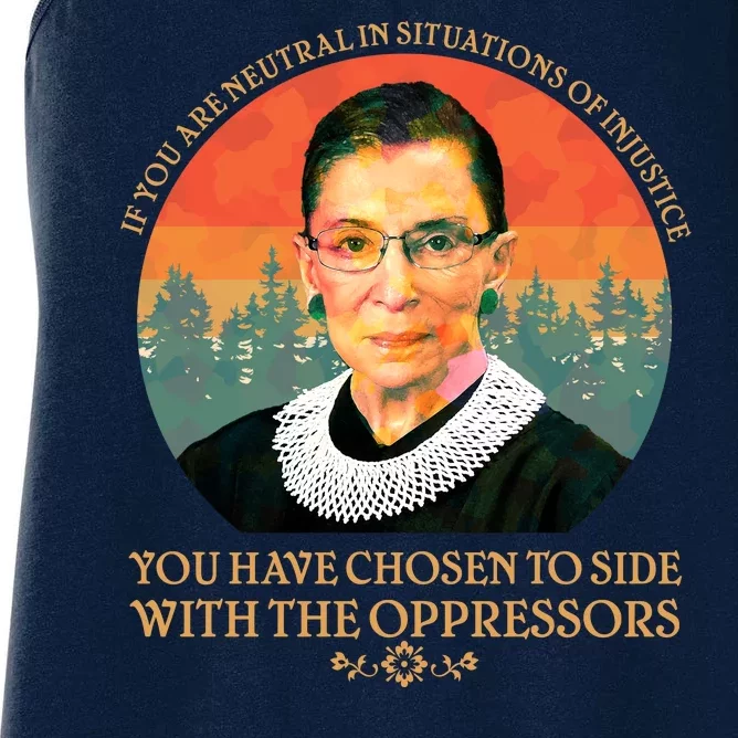 Ruth Bader Ginsburg Injustice Oppressors RBG Quote Women's Racerback Tank