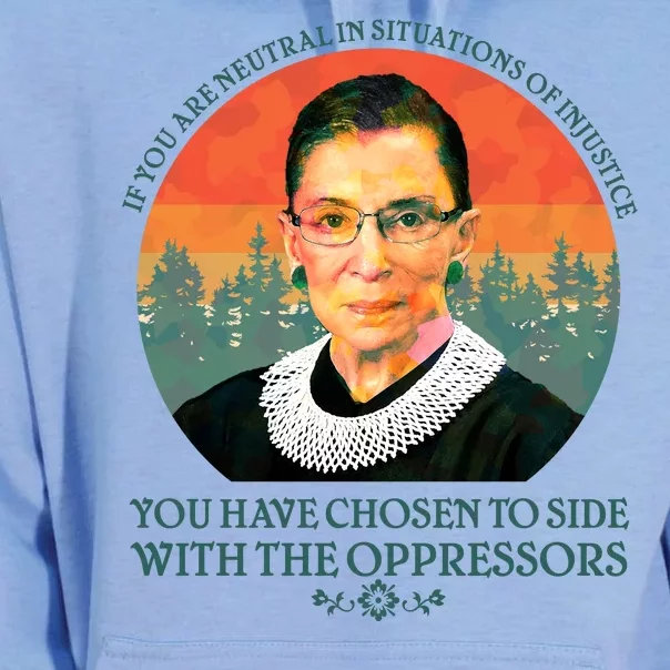 Ruth Bader Ginsburg Injustice Oppressors RBG Quote Unisex Surf Hoodie