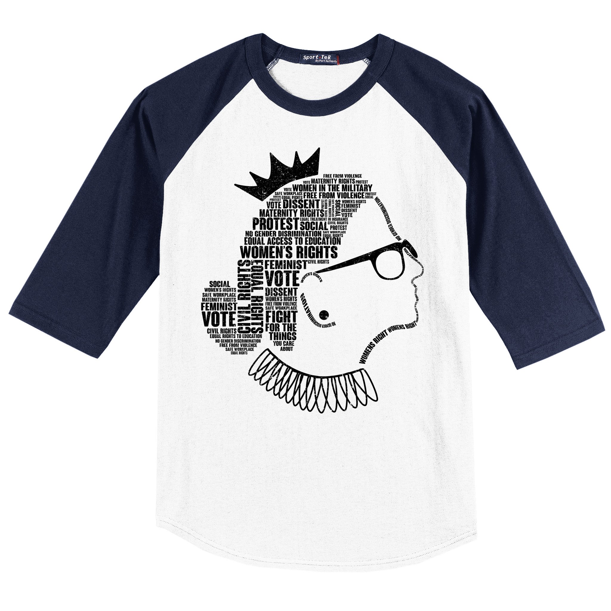 Babe Ruth Bader Ginsburg Baseball Tee T-shirt Shirt Notorious 