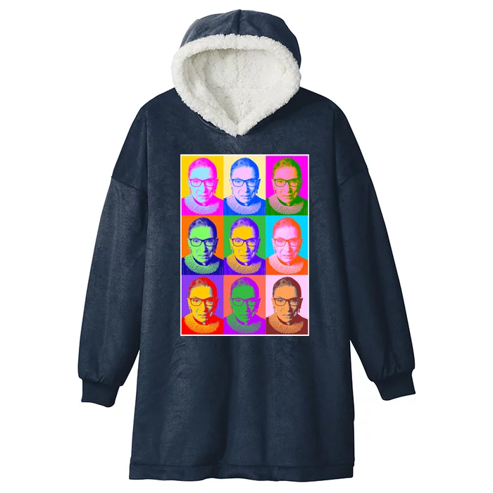 Ruth Bader Ginsburg RBG Pop Art Tribute Hooded Wearable Blanket