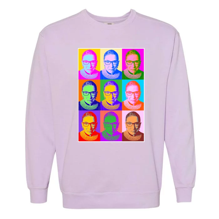 Ruth Bader Ginsburg RBG Pop Art Tribute Garment-Dyed Sweatshirt