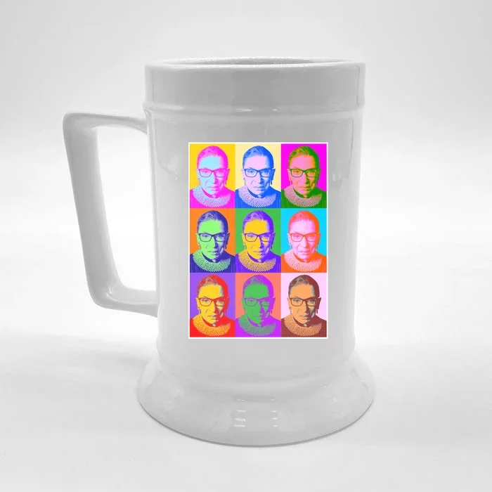 Ruth Bader Ginsburg RBG Pop Art Tribute Front & Back Beer Stein