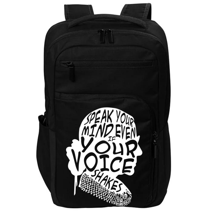 Ruth Bader Ginsburg Speak Your Mind Impact Tech Backpack