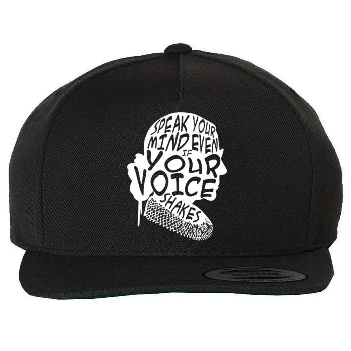 Ruth Bader Ginsburg Speak Your Mind Wool Snapback Cap