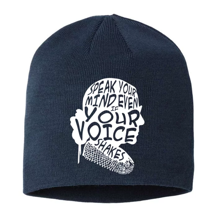 Ruth Bader Ginsburg Speak Your Mind 8 1/2in Sustainable Knit Beanie