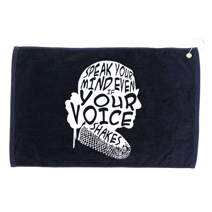 Ruth Bader Ginsburg Speak Your Mind Grommeted Golf Towel