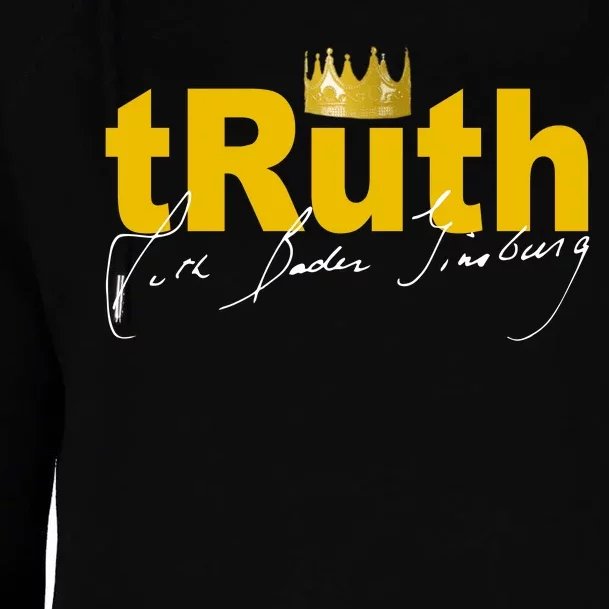 Ruth Bader Ginsburg Truth Crown Signature Womens Funnel Neck Pullover Hood