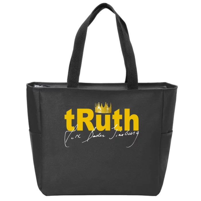 Ruth Bader Ginsburg Truth Crown Signature Zip Tote Bag