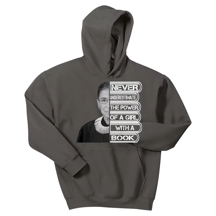 Ruth Never Underestimate a Power of a Book Kids Hoodie