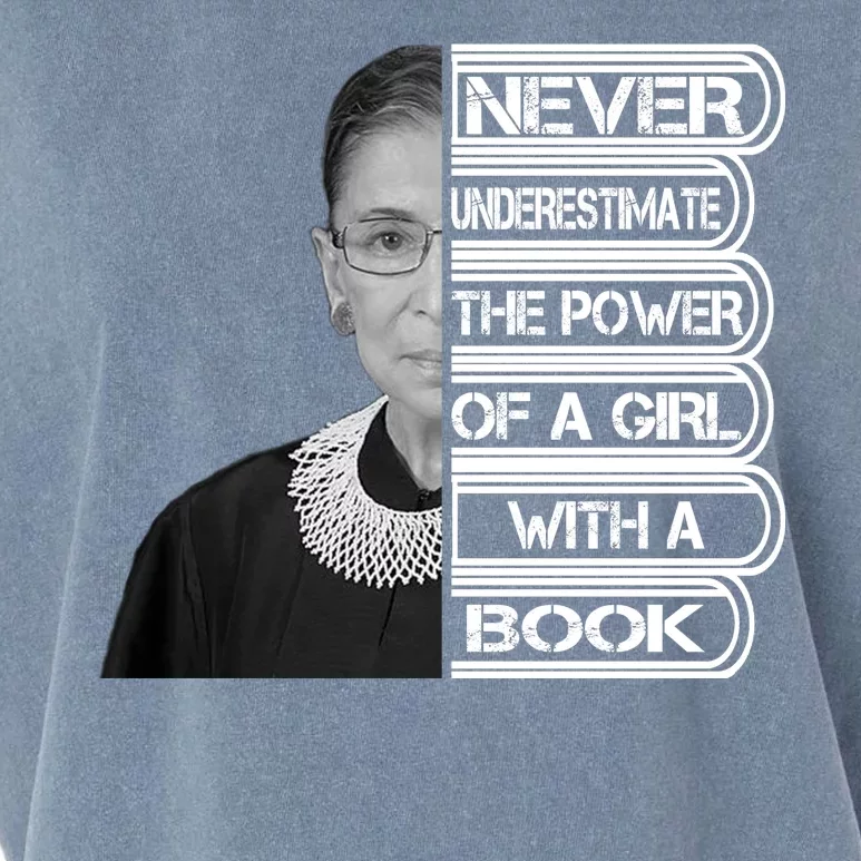 Ruth Never Underestimate a Power of a Book Garment-Dyed Women's Muscle Tee