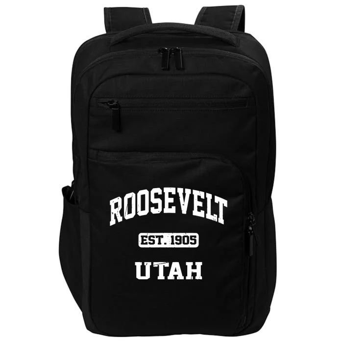 Roosevelt Utah Ut Vintage State Athletic Style Impact Tech Backpack