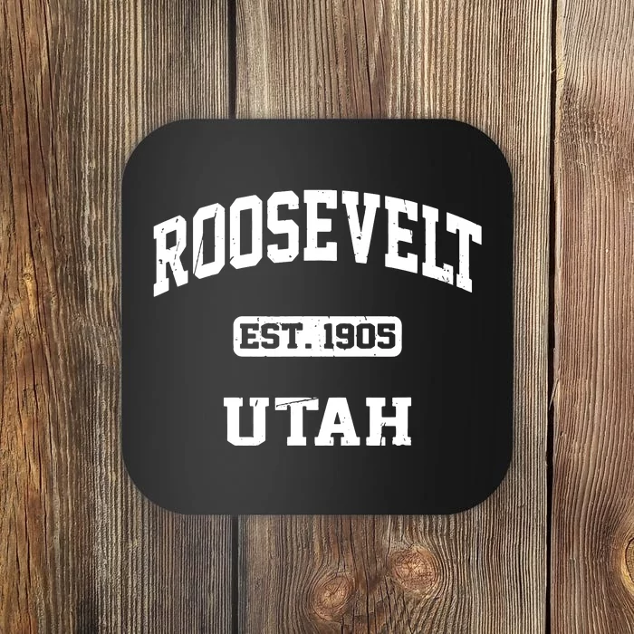 Roosevelt Utah Ut Vintage State Athletic Style Coaster