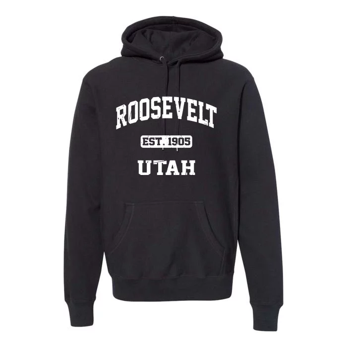 Roosevelt Utah Ut Vintage State Athletic Style Premium Hoodie