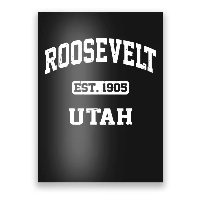 Roosevelt Utah Ut Vintage State Athletic Style Poster