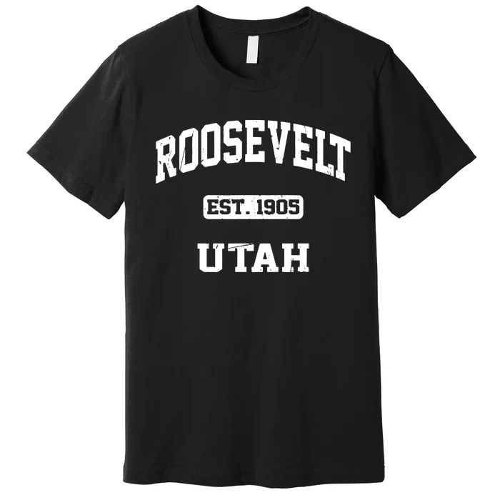 Roosevelt Utah Ut Vintage State Athletic Style Premium T-Shirt