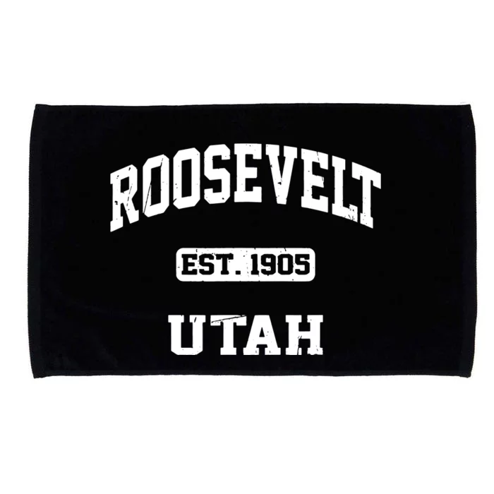 Roosevelt Utah Ut Vintage State Athletic Style Microfiber Hand Towel