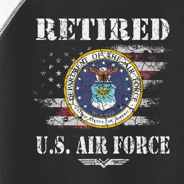 Retired Us Veteran Usaf Veteran Flag Toddler Fine Jersey T-Shirt