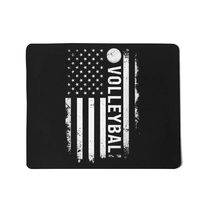 retro US Volleyball Practice USA Flag American Mousepad