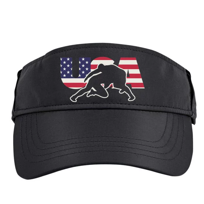 Retro USA Wrestling Apparel  American Gifts for US Wrestler Adult Drive Performance Visor