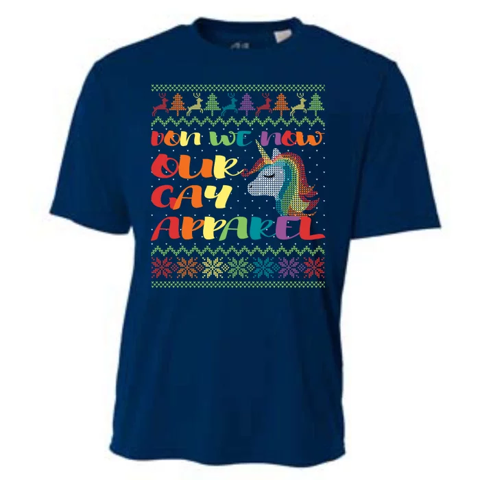 Rainbow Unicorn Xmas Cooling Performance Crew T-Shirt