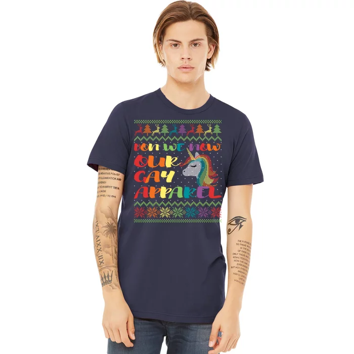 Rainbow Unicorn Xmas Premium T-Shirt