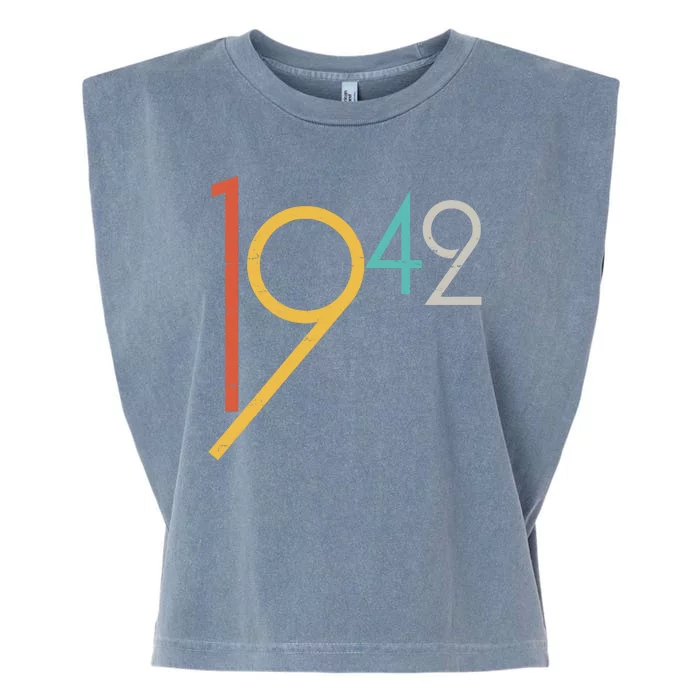 Retro Vintage 1942 80th Birthday Garment-Dyed Women's Muscle Tee