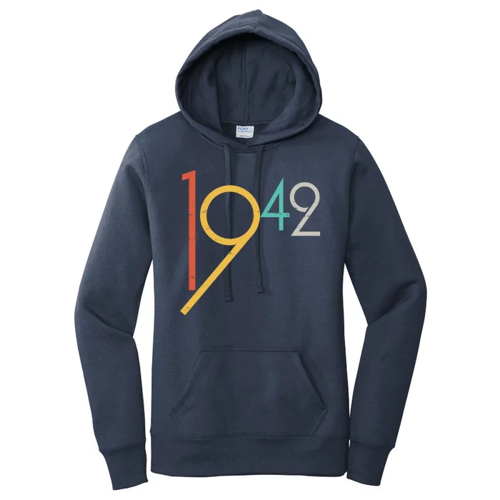 Retro Vintage 1942 80th Birthday Women's Pullover Hoodie