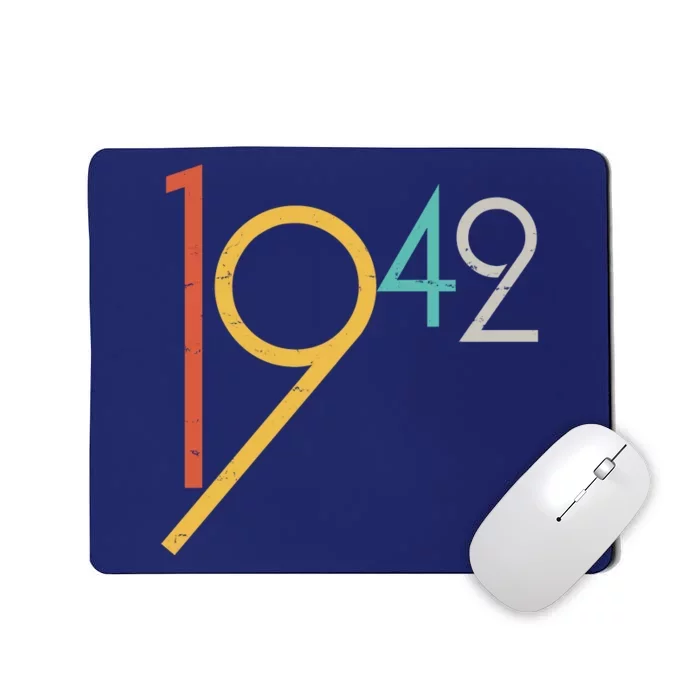 Retro Vintage 1942 80th Birthday Mousepad