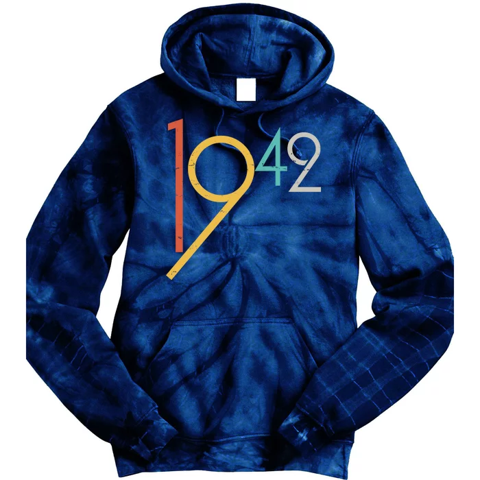 Retro Vintage 1942 80th Birthday Tie Dye Hoodie