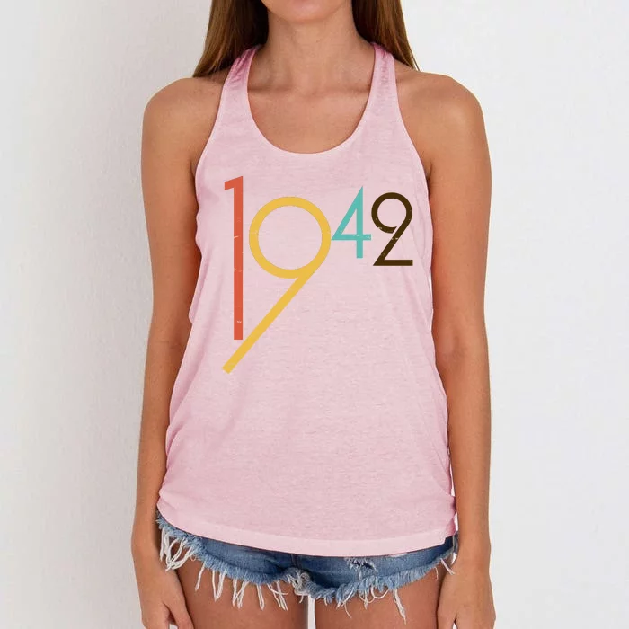 Retro Vintage 1942 80th Birthday Women's Knotted Racerback Tank