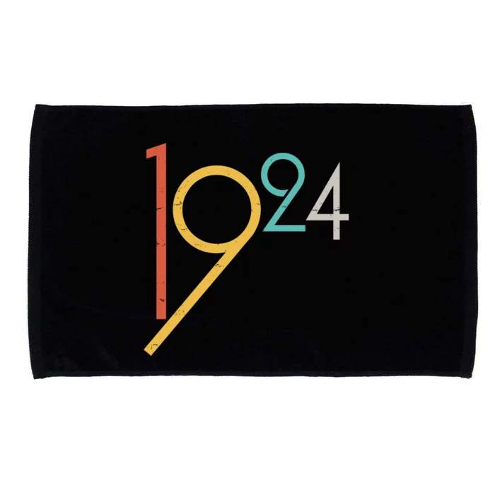 Retro Vintage 1924 100th Birthday Microfiber Hand Towel