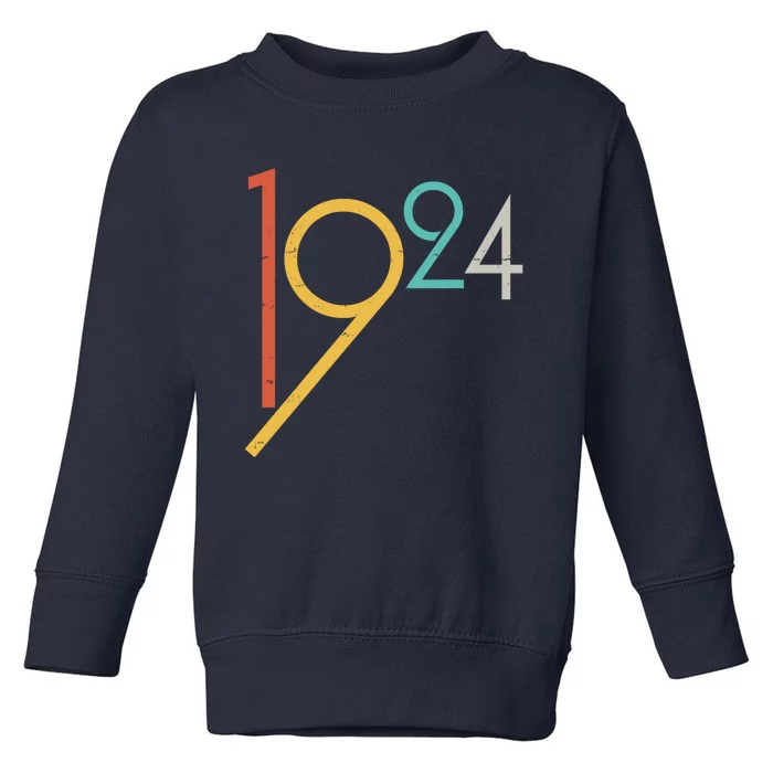 Retro Vintage 1924 100th Birthday Toddler Sweatshirt