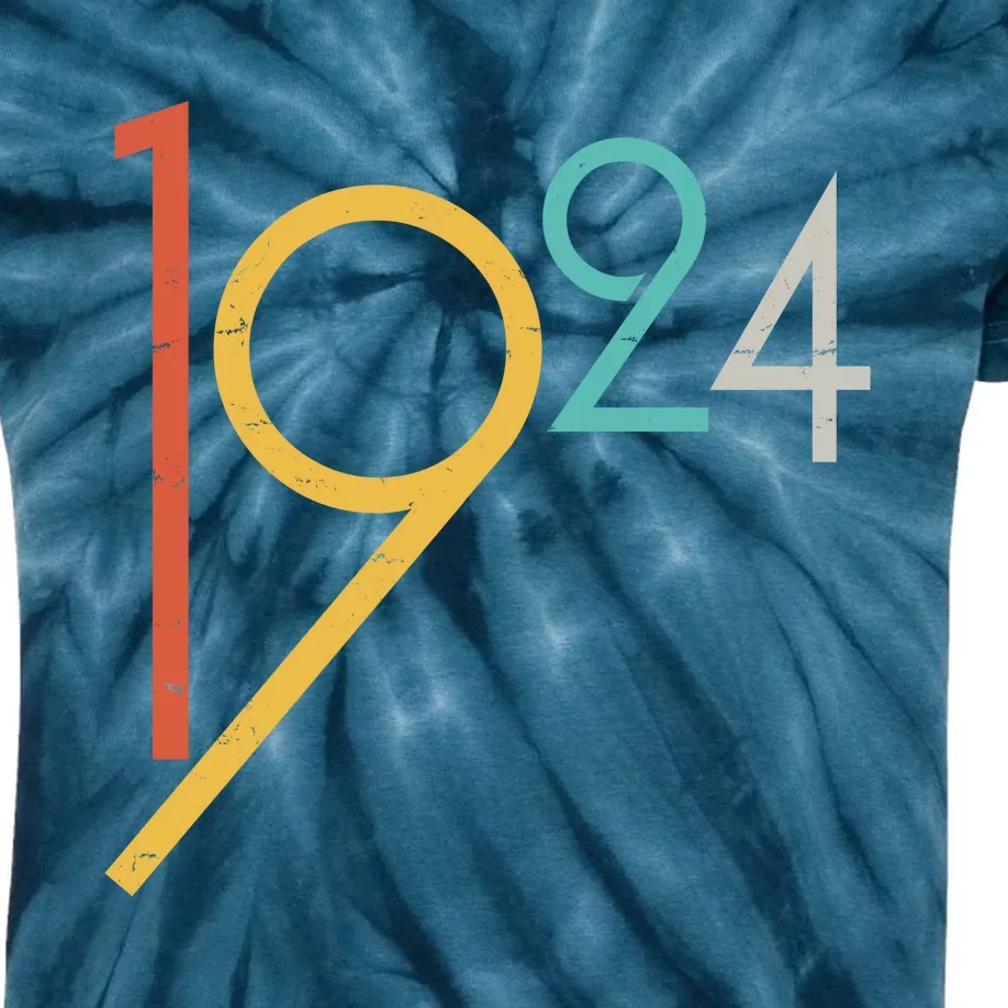 Retro Vintage 1924 100th Birthday Kids Tie-Dye T-Shirt