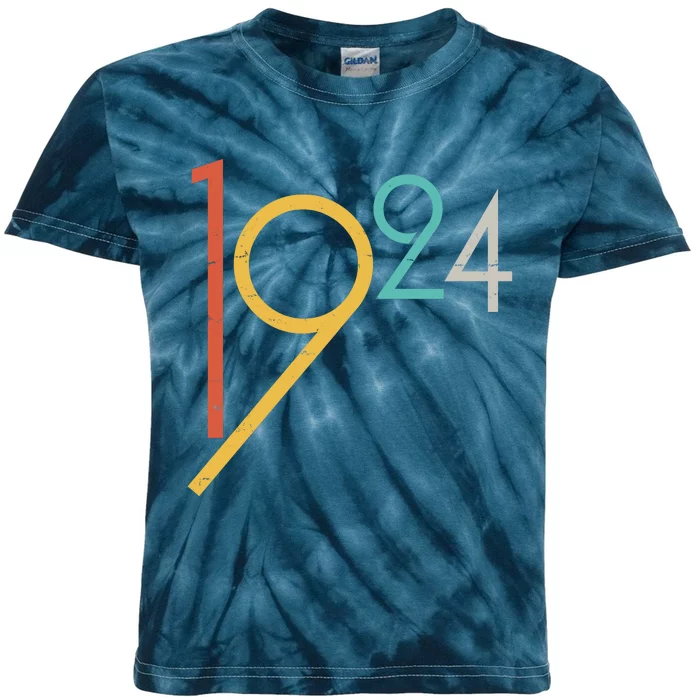 Retro Vintage 1924 100th Birthday Kids Tie-Dye T-Shirt