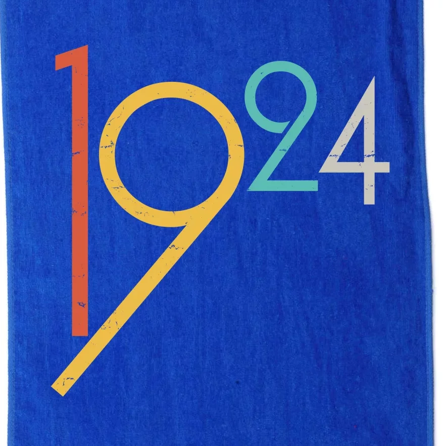 Retro Vintage 1924 100th Birthday Platinum Collection Golf Towel