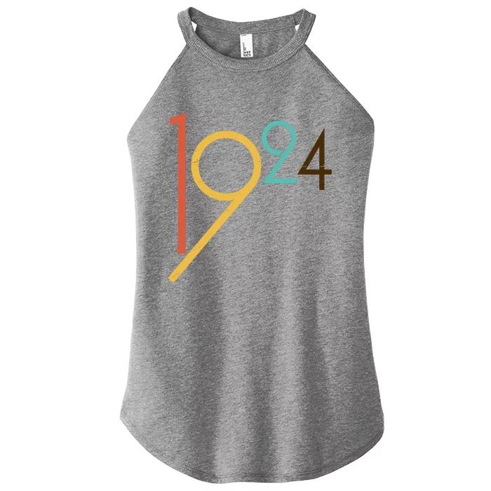 Retro Vintage 1924 100th Birthday Women’s Perfect Tri Rocker Tank