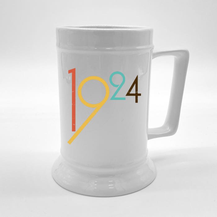 Retro Vintage 1924 100th Birthday Front & Back Beer Stein