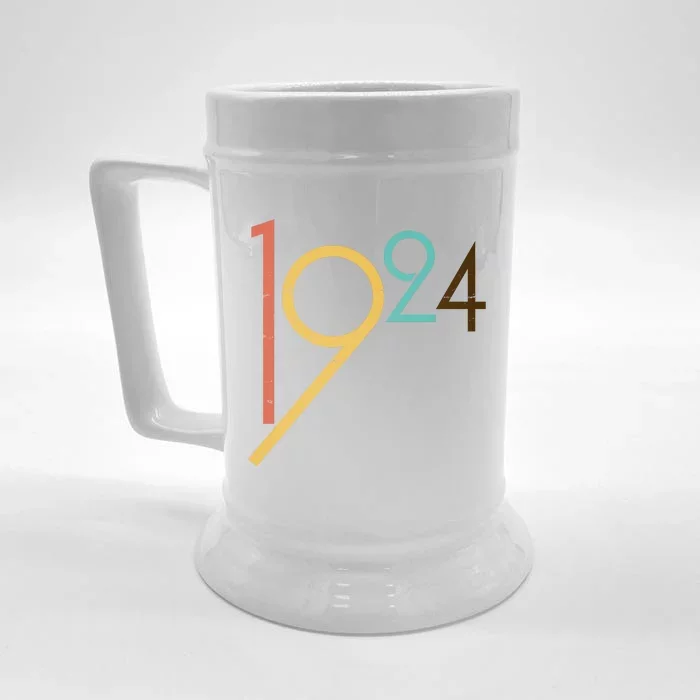 Retro Vintage 1924 100th Birthday Front & Back Beer Stein