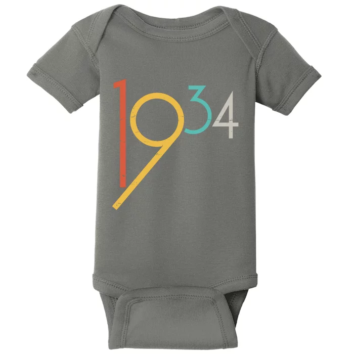 Retro Vintage 1934 90th Birthday Baby Bodysuit