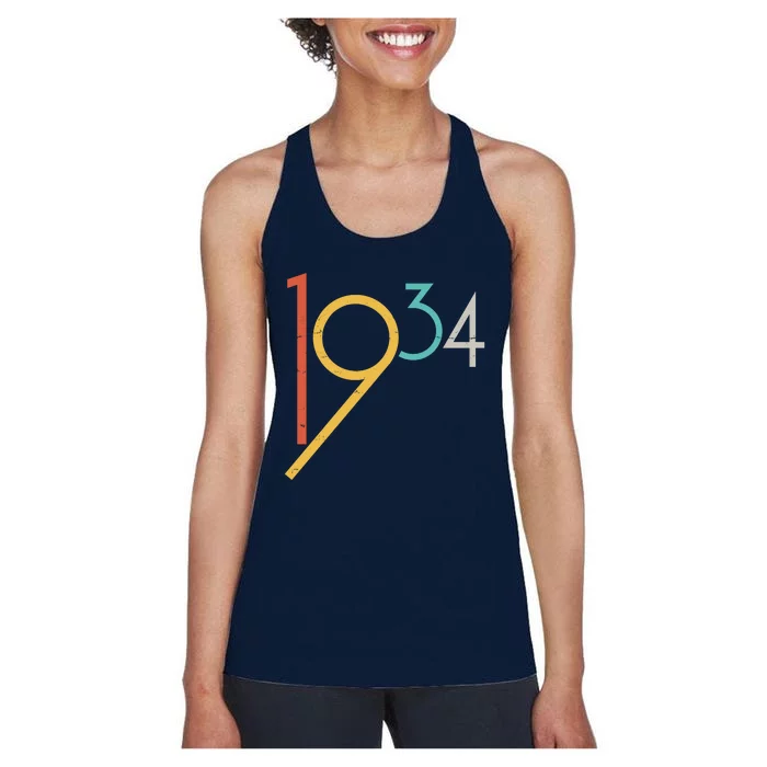 Retro Vintage 1934 90th Birthday Women's Racerback Tank